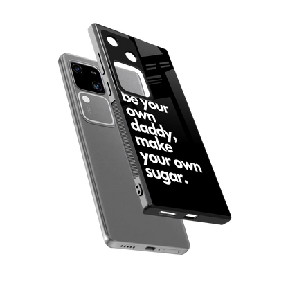 Suger sleek vivo v30 cover with tempered glass back and TPU edges