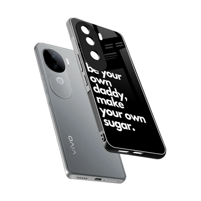Suger sleek vivo v40e cover with tempered glass back and TPU edges