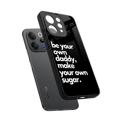 Suger sleek vivo v70 elite cover with tempered glass back and TPU edges