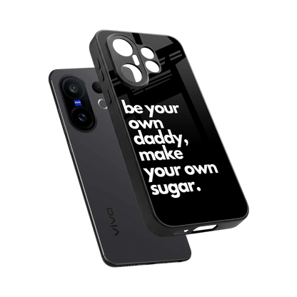 Suger sleek vivo x200 fe cover with tempered glass back and TPU edges