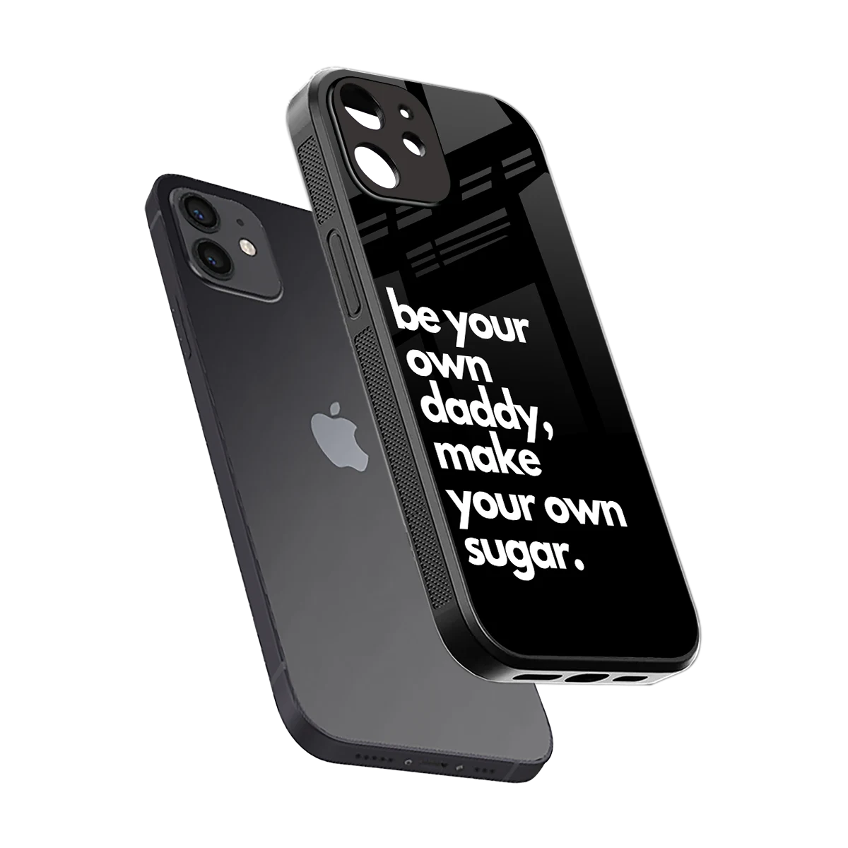 Suger sleek iphone 12 cover with tempered glass back and TPU edges