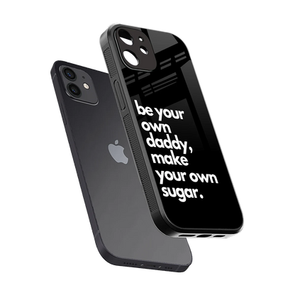 Suger sleek iphone 12 cover with tempered glass back and TPU edges