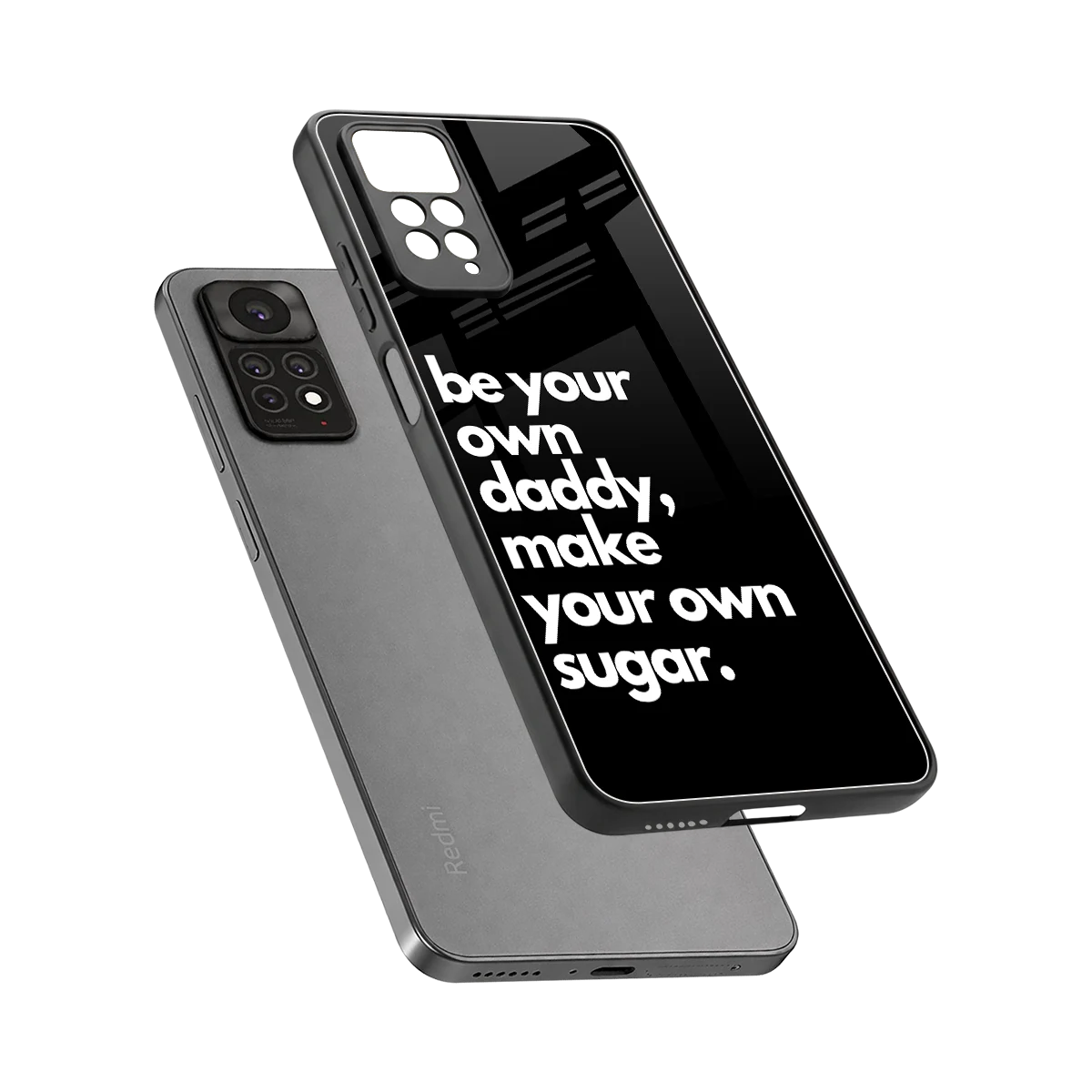 Suger sleek redmi note 11 pro cover with tempered glass back and TPU edges