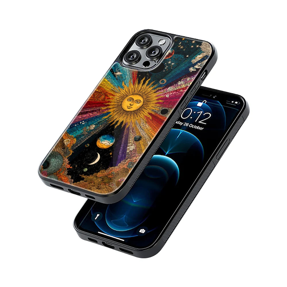 Protective Glass Back Phone Case Compatible with iPhone, Samsung, OnePlus, Pixel & More
