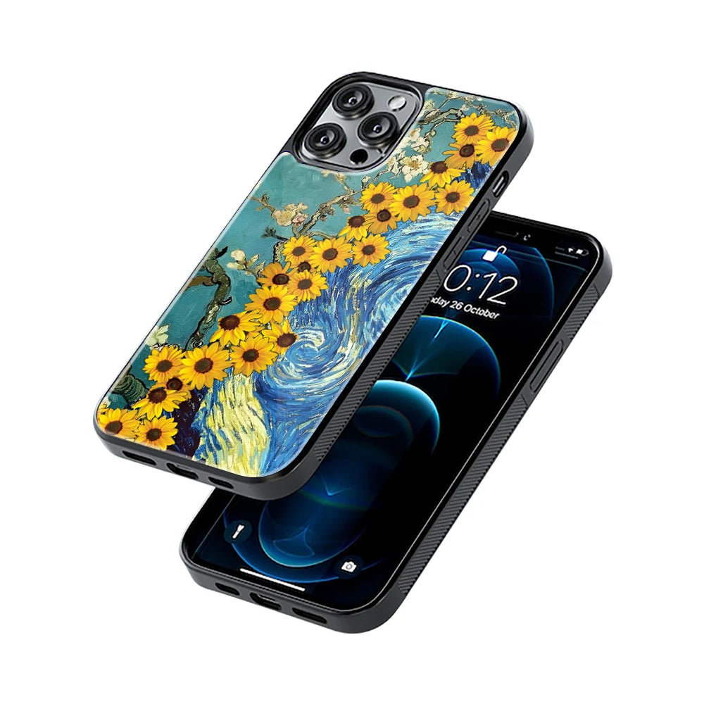 Protective Glass Back Phone Case Compatible with iPhone, Samsung, OnePlus, Pixel & More