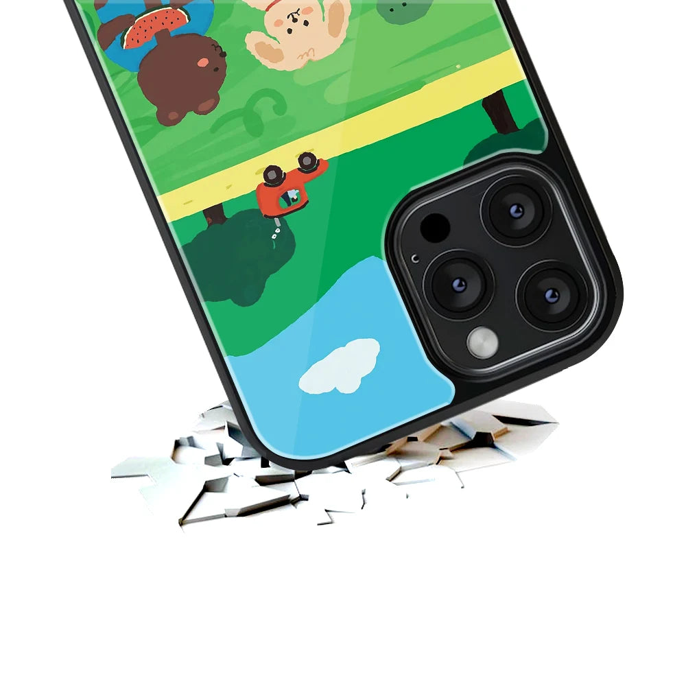 Durable Glass Back Mobile Case for iPhone, Samsung, OnePlus, Google Pixel, Redmi, Vivo, Oppo