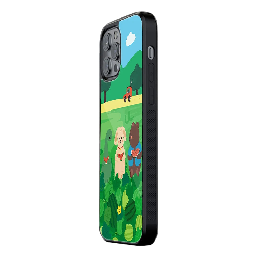Trendy Glass Back Mobile Case for iPhone, Samsung, Redmi, OnePlus, Google Pixel, Motorola