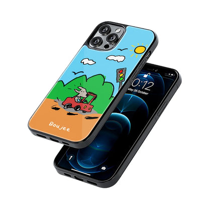 Protective Glass Back Phone Case Compatible with iPhone, Samsung, OnePlus, Pixel & More