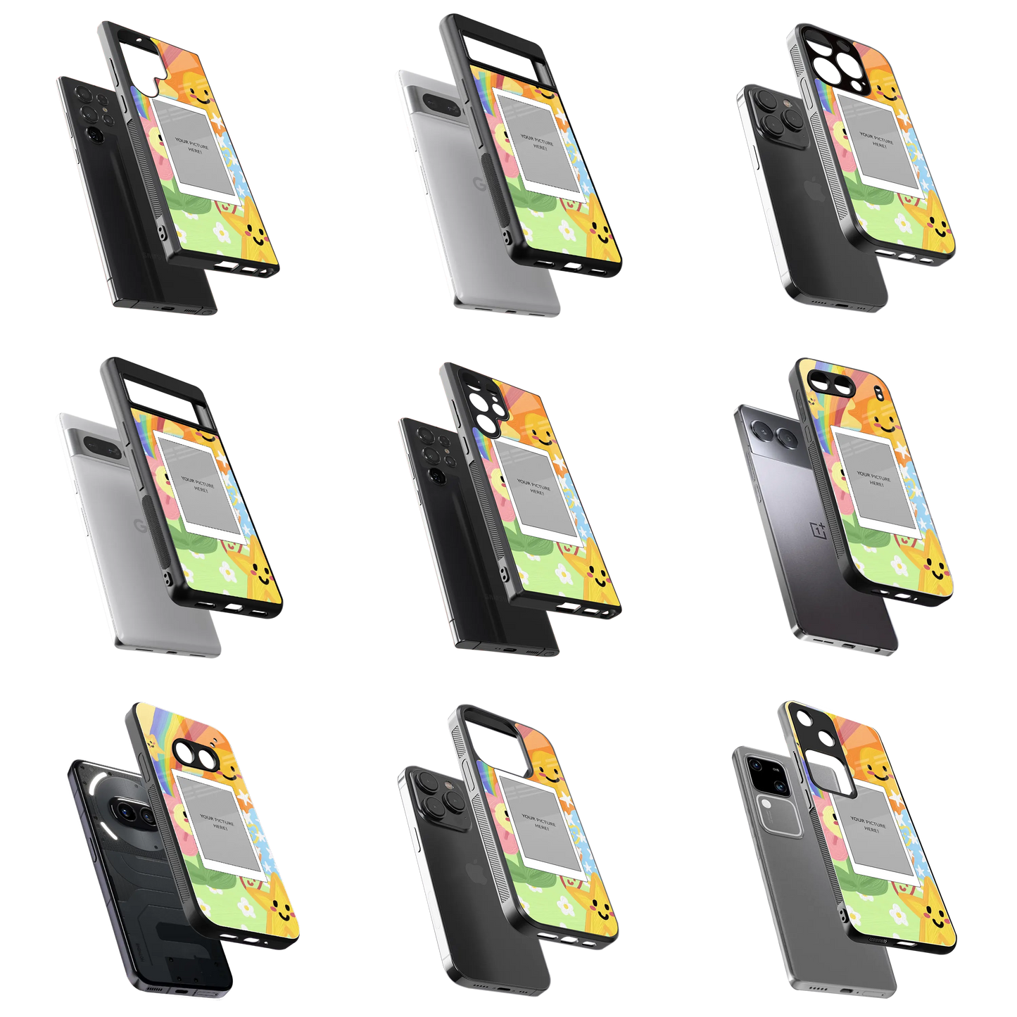 Polaroid Personalised Glass Phone Case