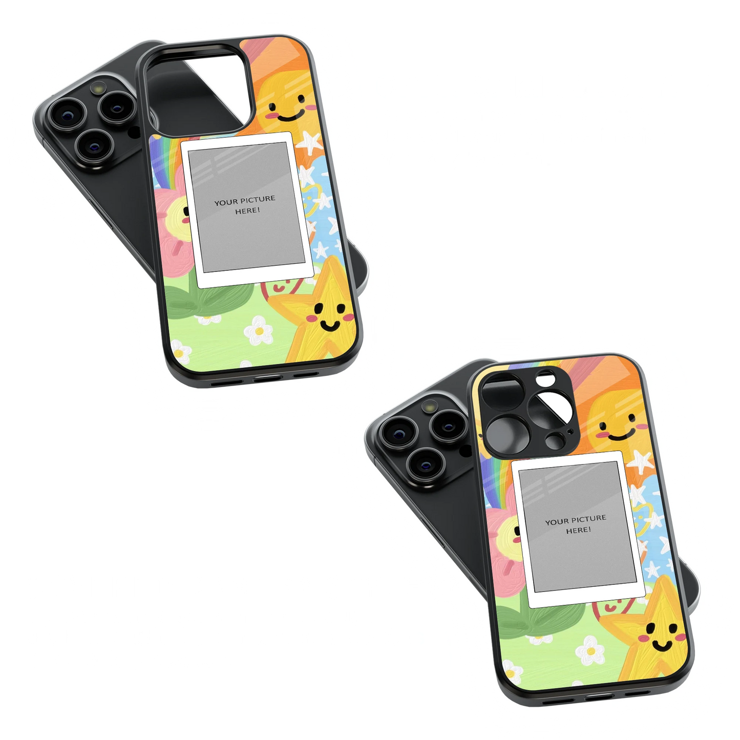 Polaroid Personalised Glass Phone Case