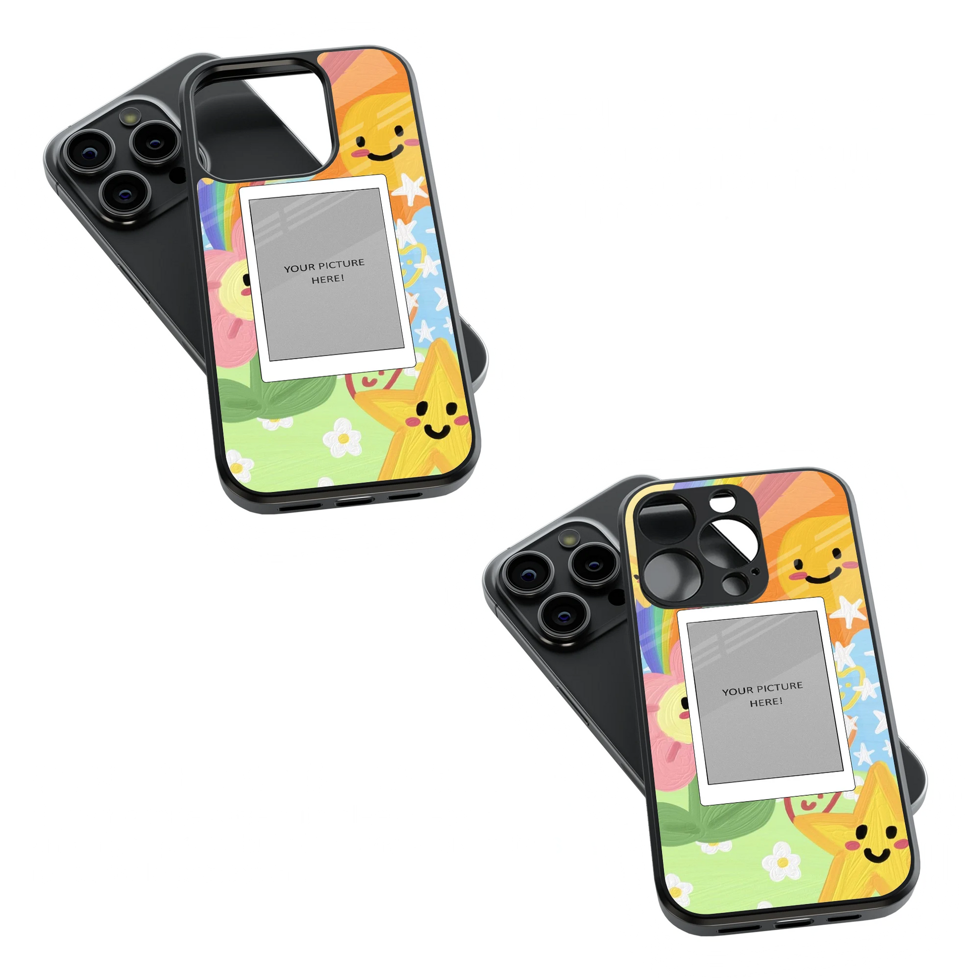 Polaroid Personalised Glass Phone Case