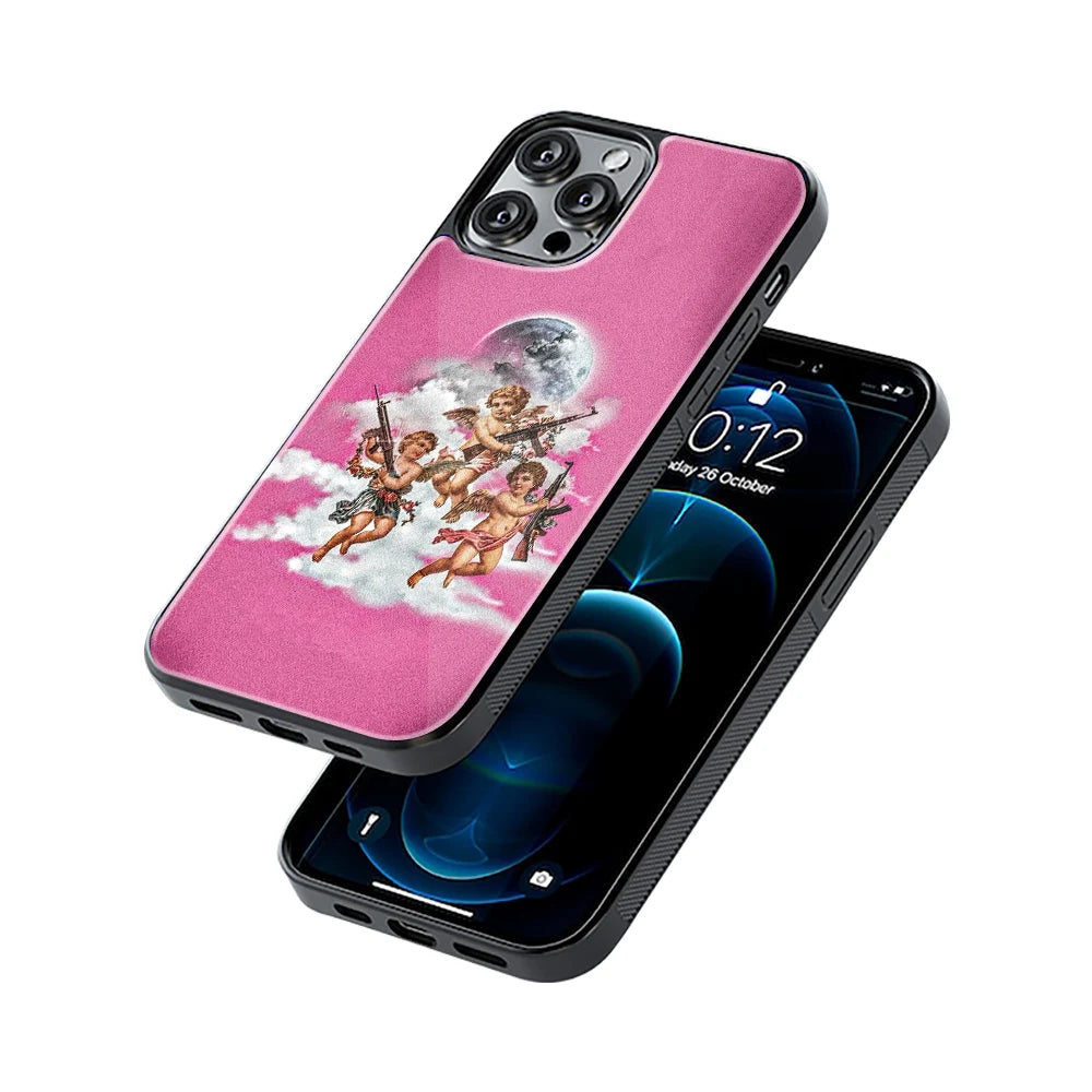 Protective Glass Back Phone Case Compatible with iPhone, Samsung, OnePlus, Pixel & More