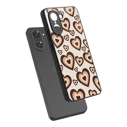 Sweetheart Cocoa sleek oneplus nord ce5 5g cover with tempered glass back and TPU edges