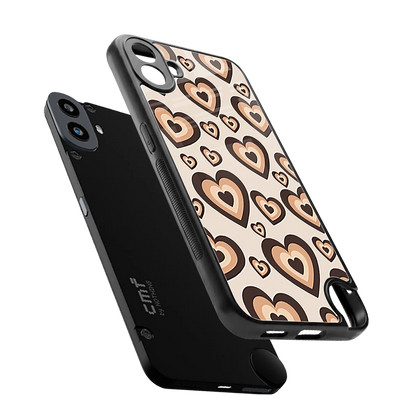Sweetheart Cocoa sleek cmf nothing phone 1 cover with tempered glass back and TPU edges