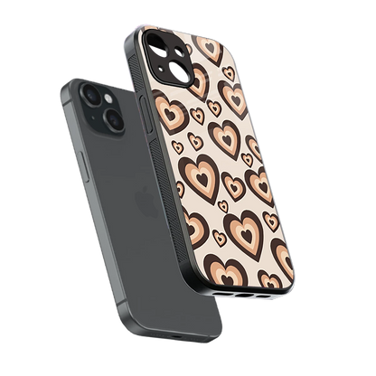 Sweetheart Cocoa sleek iphone 15 cover with tempered glass back and TPU edges