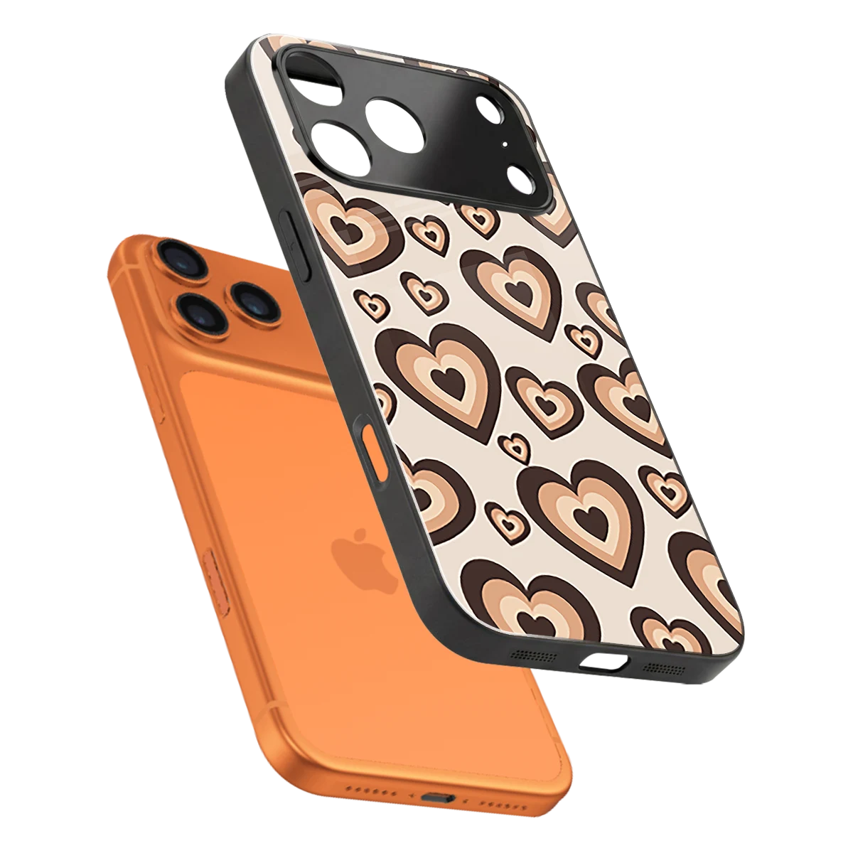 Sweetheart Cocoa sleek iphone 17 pro cover with tempered glass back and TPU edges