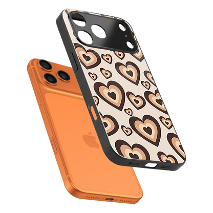 Sweetheart Cocoa sleek iphone 17 pro cover with tempered glass back and TPU edges