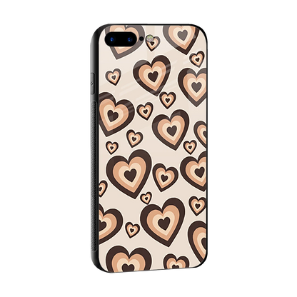 Sweetheart Cocoa sleek iphone 8 plus cover with tempered glass back and TPU edges