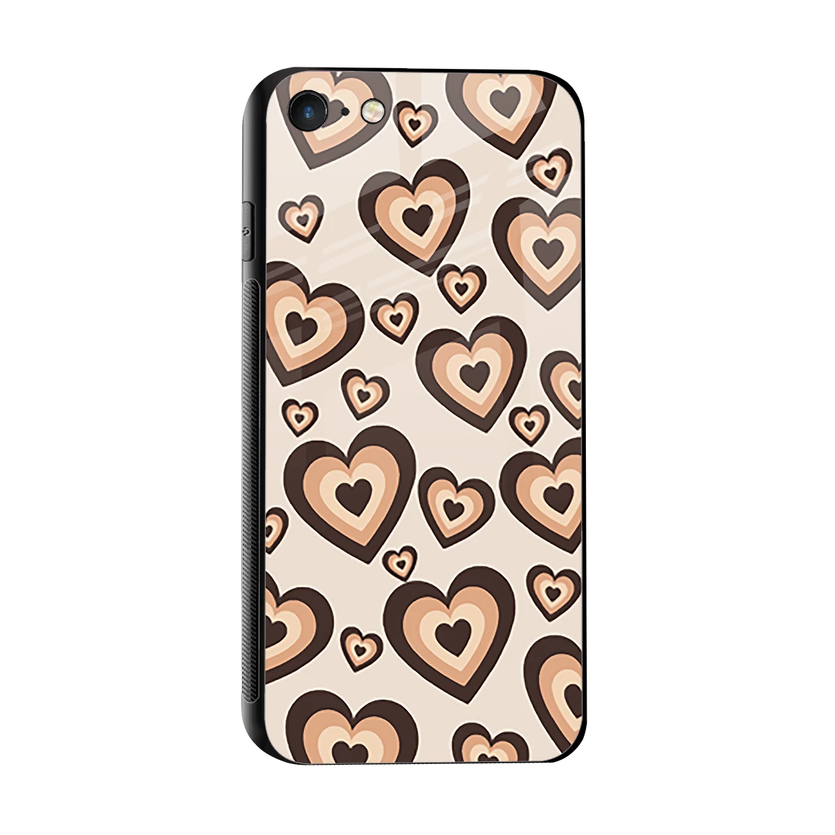 Sweetheart Cocoa sleek iphone 7 cover with tempered glass back and TPU edges