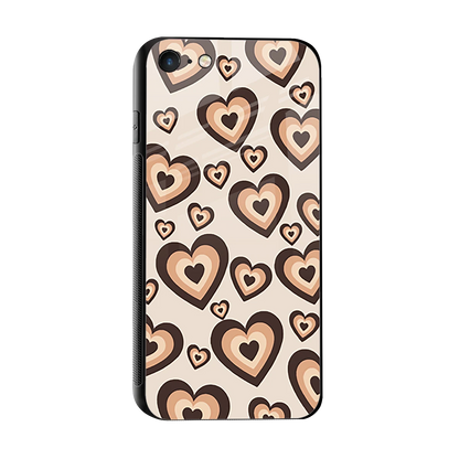 Sweetheart Cocoa sleek iphone 7 cover with tempered glass back and TPU edges