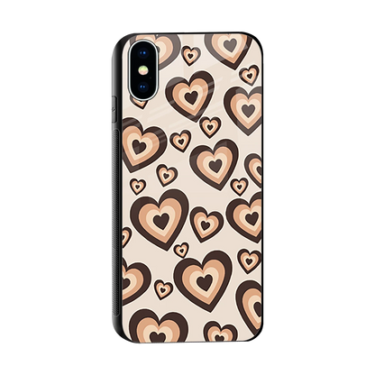 Sweetheart Cocoa sleek iphone xs cover with tempered glass back and TPU edges