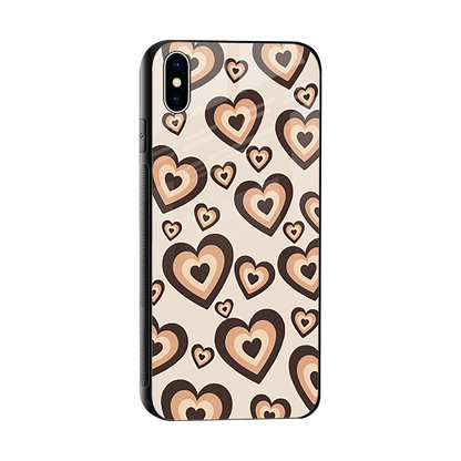 Sweetheart Cocoa sleek iphone xs max cover with tempered glass back and TPU edges