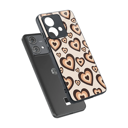 Sweetheart Cocoa sleek motorola edge 40 neo 5g cover with tempered glass back and TPU edges