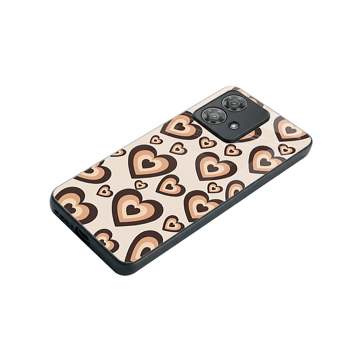 Sweetheart Cocoa stylish phone case for motorola edge 40 neo 5g | glossy glass and slim fit