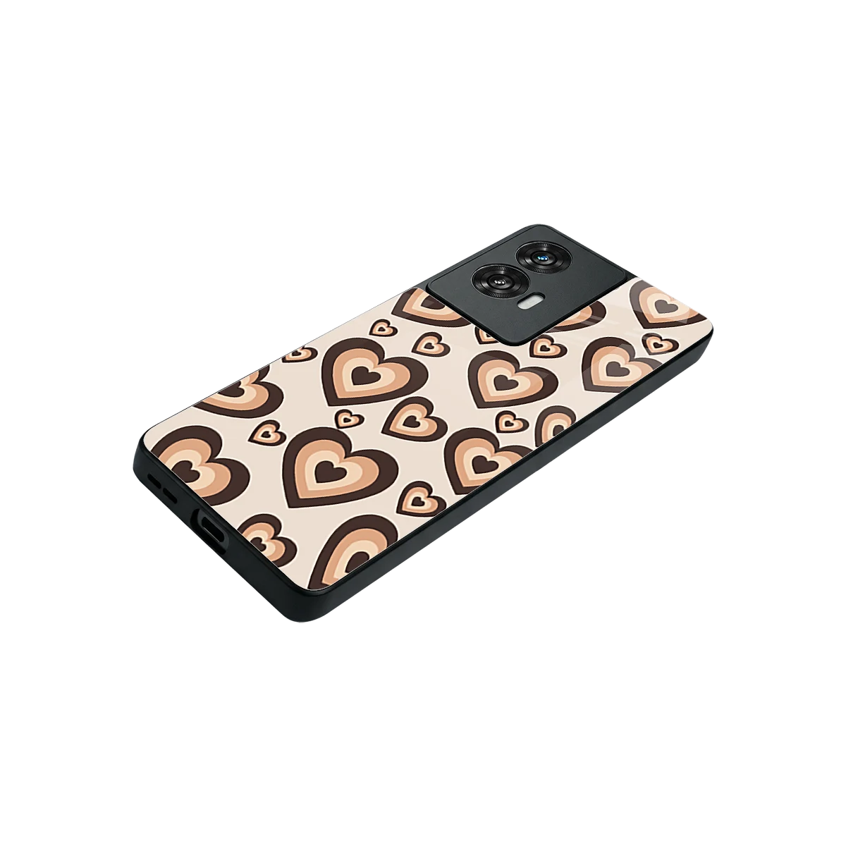 Sweetheart Cocoa stylish phone case for motorola edge 50 fusion | glossy glass and slim fit