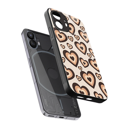 Sweetheart Cocoa sleek nothing phone 2 cover with tempered glass back and TPU edges