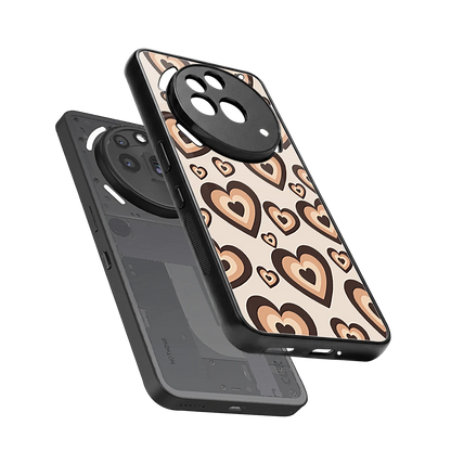 Sweetheart Cocoa sleek nothing phone 3a pro cover with tempered glass back and TPU edges