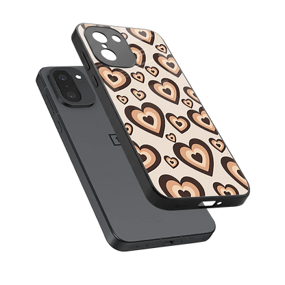 Sweetheart Cocoa sleek oneplus 15r cover with tempered glass back and TPU edges