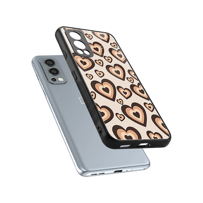 Sweetheart Cocoa sleek oneplus nord 2 cover with tempered glass back and TPU edges