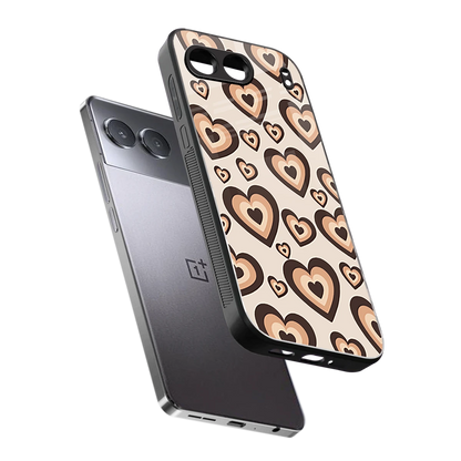 Sweetheart Cocoa sleek oneplus nord 4 cover with tempered glass back and TPU edges
