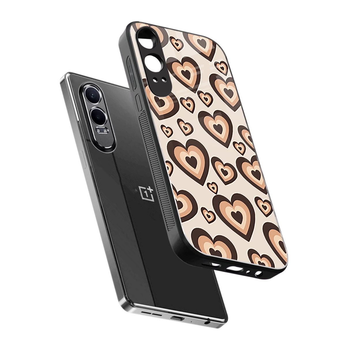 Sweetheart Cocoa sleek oneplus nord ce 4 lite cover with tempered glass back and TPU edges