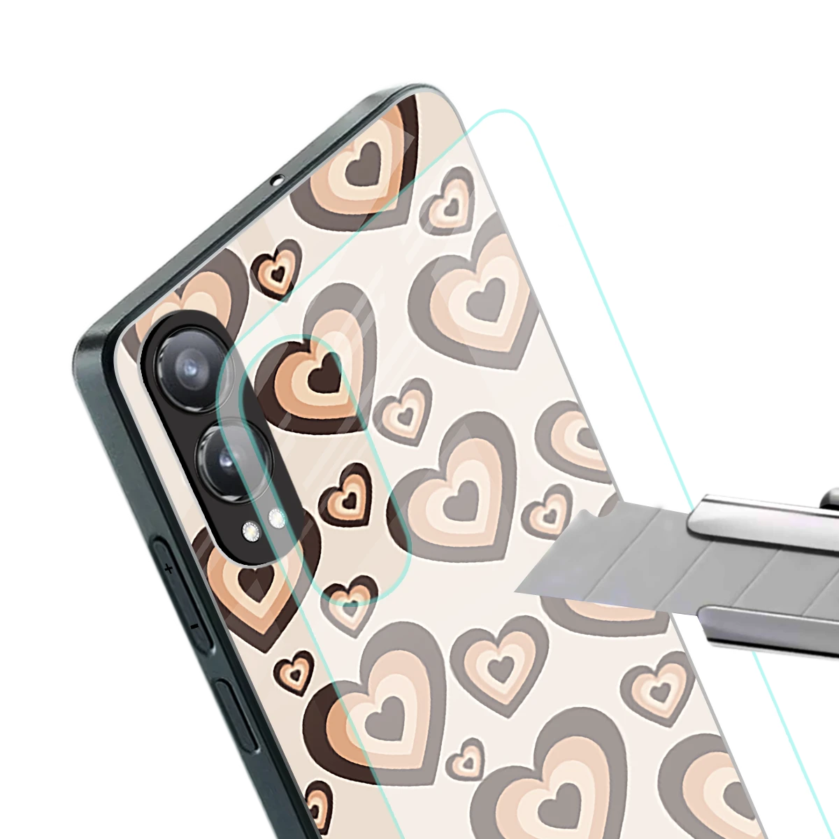 Sweetheart Cocoa stylish phone case for oneplus nord ce 4 lite | glossy glass and slim fit
