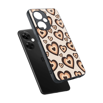 Sweetheart Cocoa sleek oneplus nord ce 3 lite cover with tempered glass back and TPU edges
