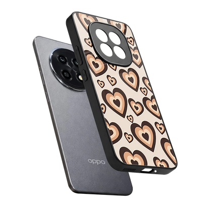Sweetheart Cocoa sleek oppo f29 pro 5g cover with tempered glass back and TPU edges