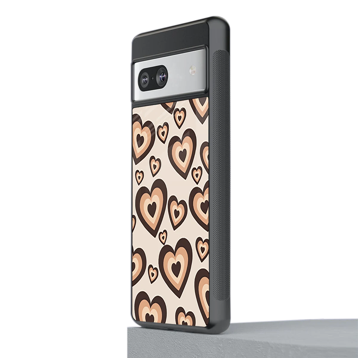 Sweetheart Cocoa stylish phone case for google pixel 7 | glossy glass and slim fit