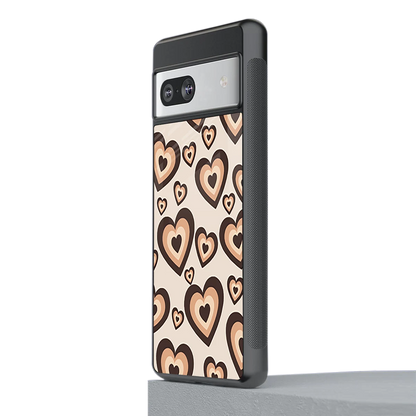 Sweetheart Cocoa stylish phone case for google pixel 7 | glossy glass and slim fit