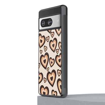 Sweetheart Cocoa stylish phone case for google pixel 8 | glossy glass and slim fit