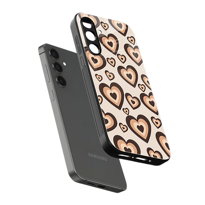 Sweetheart Cocoa sleek samsung galaxy a55 5g cover with tempered glass back and TPU edges
