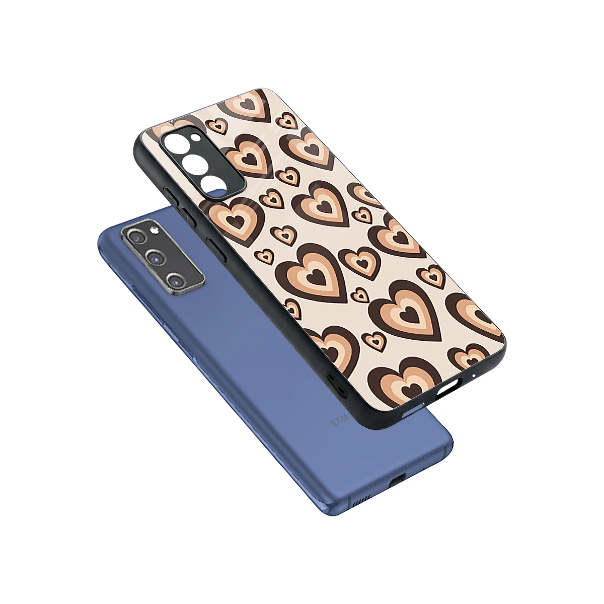Sweetheart Cocoa sleek samsung galaxy s20 fe cover with tempered glass back and TPU edges