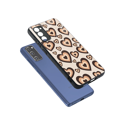 Sweetheart Cocoa sleek samsung galaxy s20 fe cover with tempered glass back and TPU edges