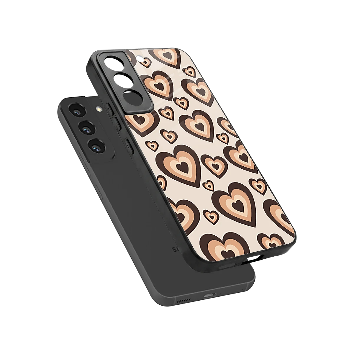 Sweetheart Cocoa sleek samsung galaxy s22 cover with tempered glass back and TPU edges
