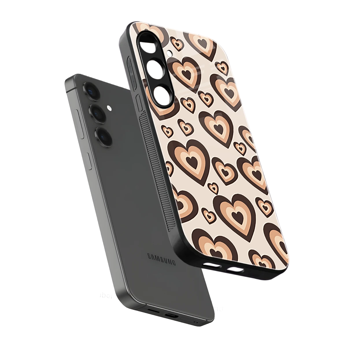 Sweetheart Cocoa sleek samsung galaxy s24 cover with tempered glass back and TPU edges