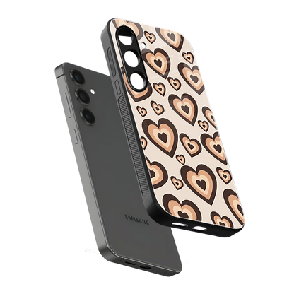 Sweetheart Cocoa sleek samsung galaxy s24 cover with tempered glass back and TPU edges