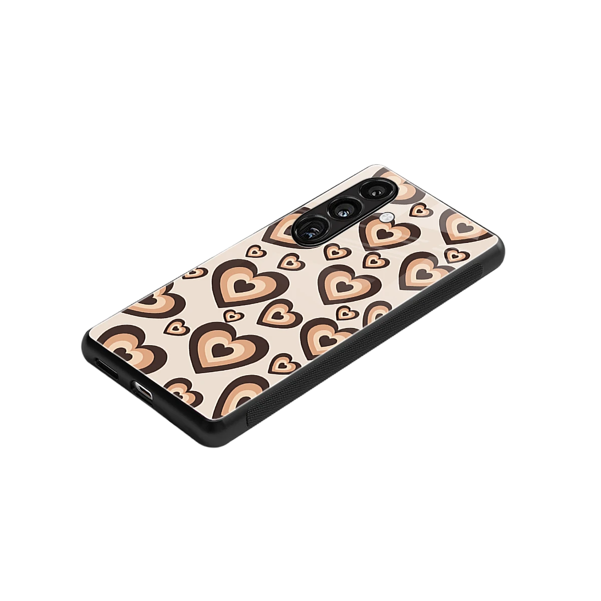 Sweetheart Cocoa stylish phone case for samsung galaxy s23 fe | glossy glass and slim fit