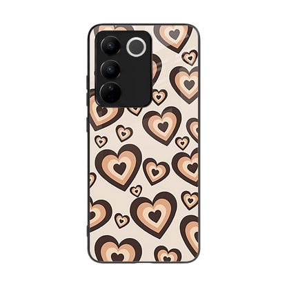 Sweetheart Cocoa back phone cover | glass case for vivo v27 5g