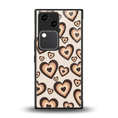 Sweetheart Cocoa back phone cover | glass case for vivo v30